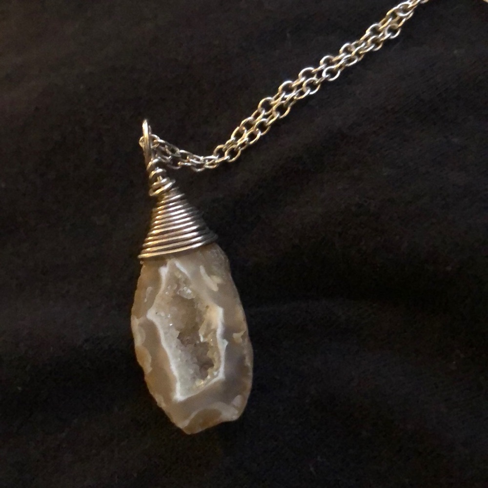 Handcrafted druzy necklace